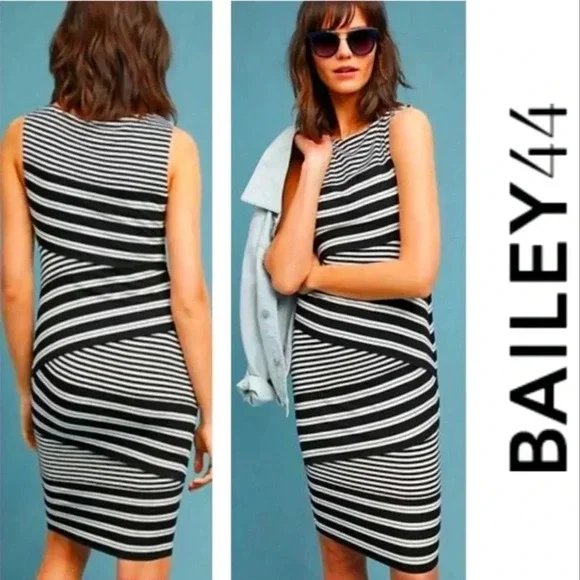 Anthro Bailey 44 Annabelle Striped Column Dress - Picture 2 of 7